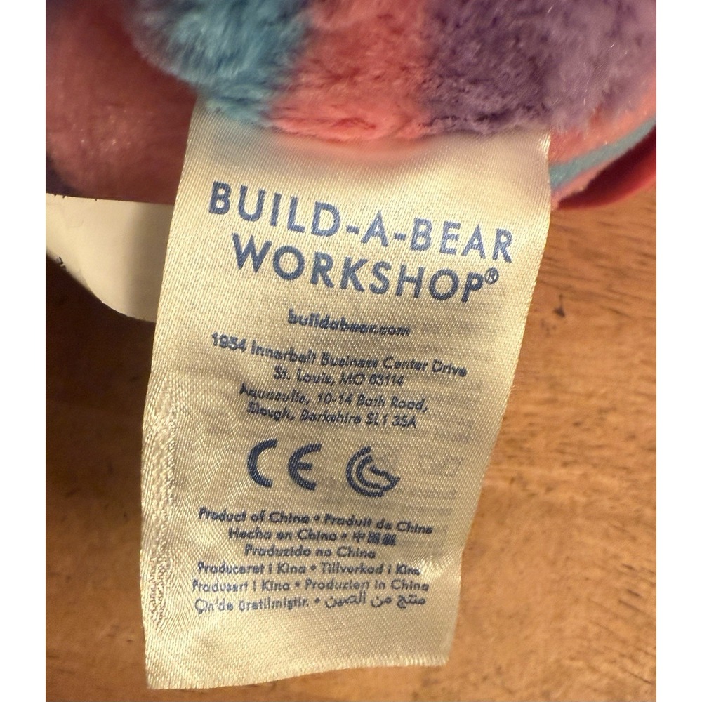 BUILD-A-BEAR Pink/Blue Sweet Swirls Ice Cream Plush Teddy Bear Stuffed Animal - Picture 5 of 7